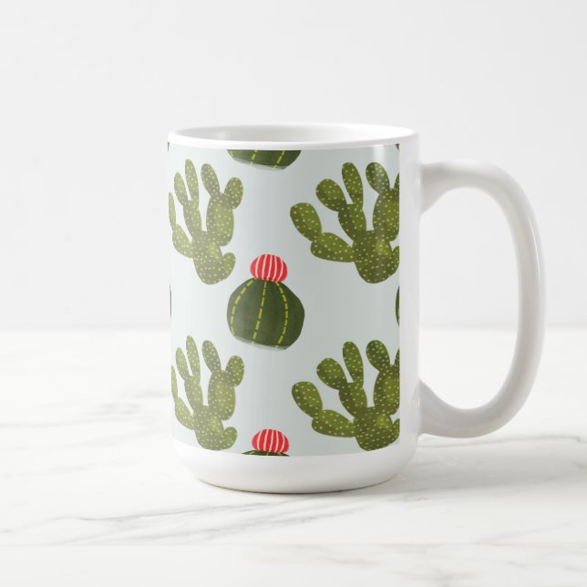 Llamarama Collection | Cute Cactus Pattern Coffee Mug (Right)