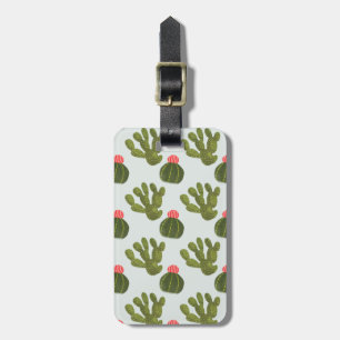 Llamarama Collection   Cute Cactus Pattern Luggage Tag