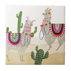 Llamarama Collection Cute Lllamas Tile