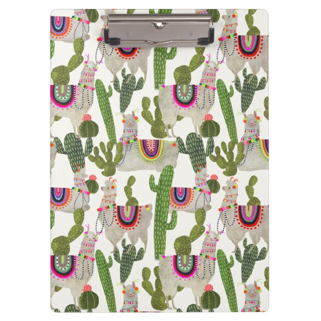 Llamarama Collection Pattern Clipboard (Front)