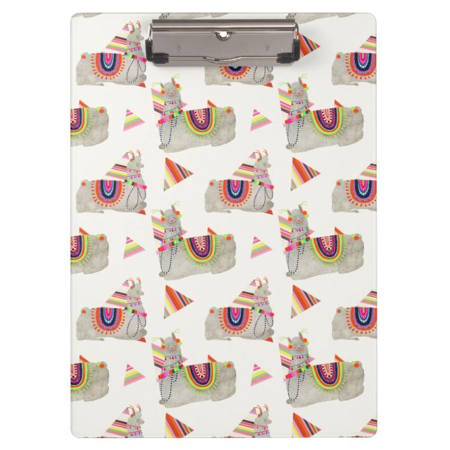 Llamarama Collection Pattern II Clipboard (Front)