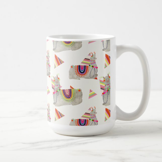 Llamarama Collection Pattern II Coffee Mug (Right)