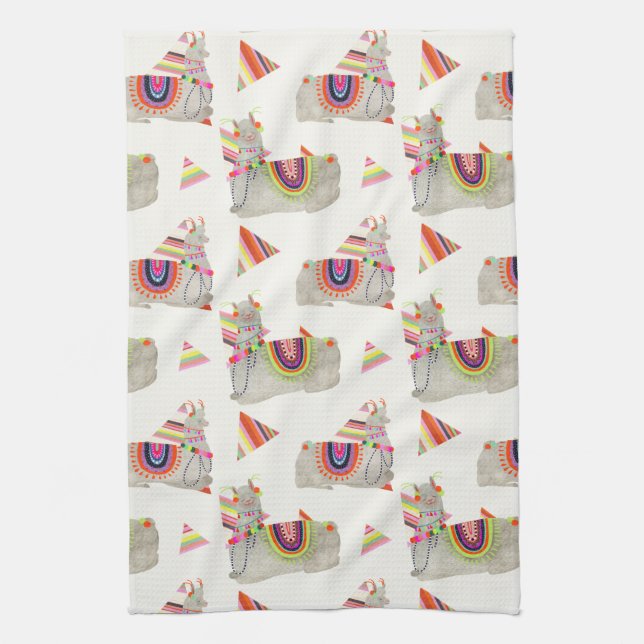 Llamarama Collection Pattern II Kitchen Towel (Vertical)