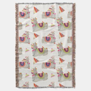 Llamarama Collection Pattern II Throw Blanket