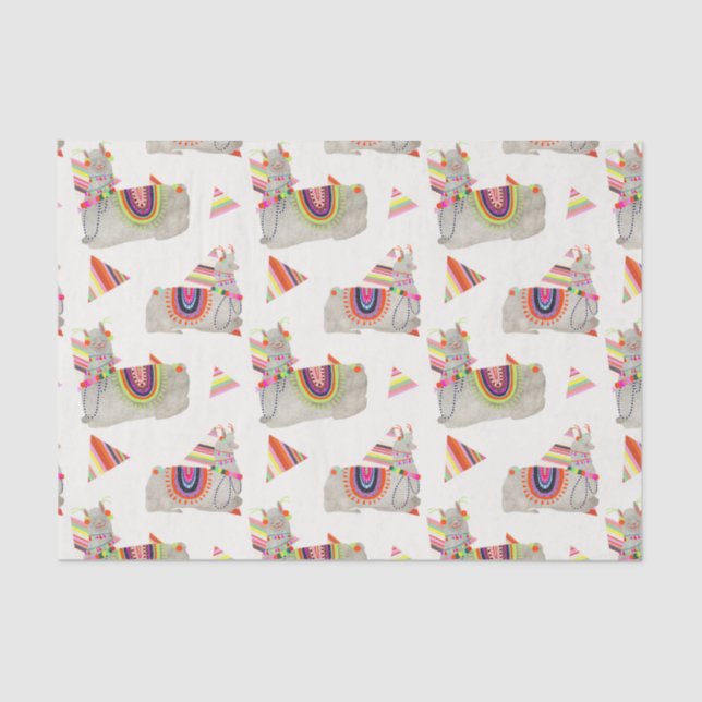 Llamarama Collection Pattern II Tissue Paper (Front)