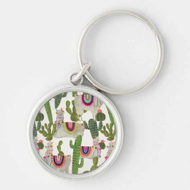 Llamarama Collection Pattern Keychain (Front)