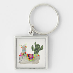 Llamarama Collection   Smiling Llamas Keychain