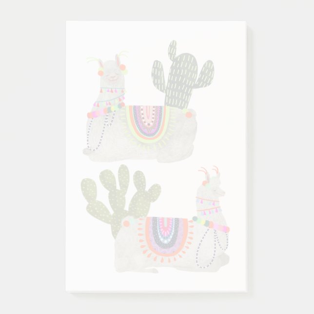 Llamarama Collection | Smiling Llamas Post-it Notes (Front)