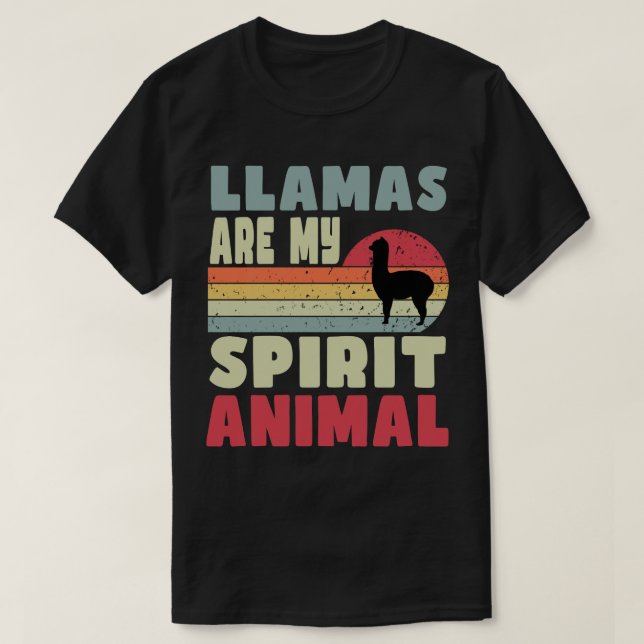 Llamas Are My Spirit Animal T-Shirt (Design Front)