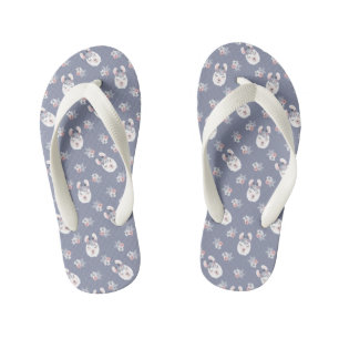 Llamas & Flowers Pattern Kid's Flip Flops