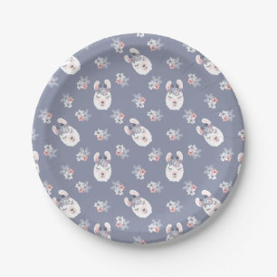 Llamas & Flowers Pattern Paper Plate