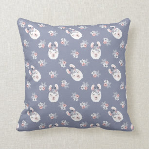 Llamas & Flowers Pattern Throw Pillow