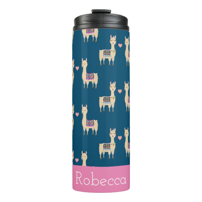 Llamas in Love | Personalized Thermal Tumbler (Front)