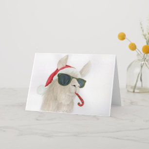 Llamas in Shades: December Greeting Cards A5