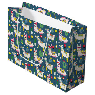Llamas In Sunglasses Pattern Large Gift Bag