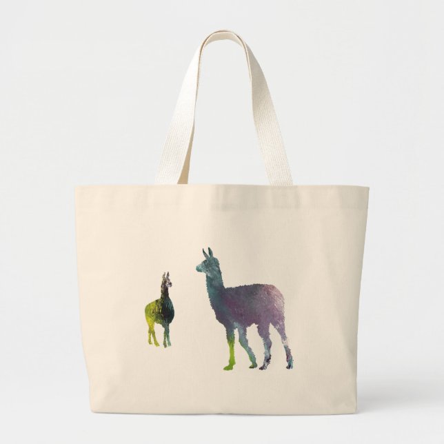 Llamas Large Tote Bag (Front)