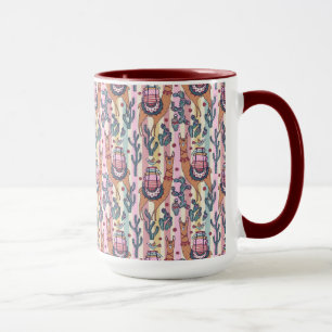 Llamas On Stripes Pattern Mug