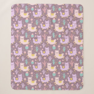 Llamas Sherpa Blanket
