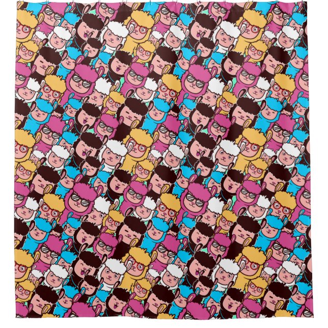 Llamas Shower Curtain (Front)