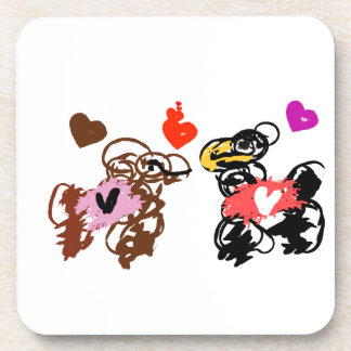 Llamas valentine's day coaster