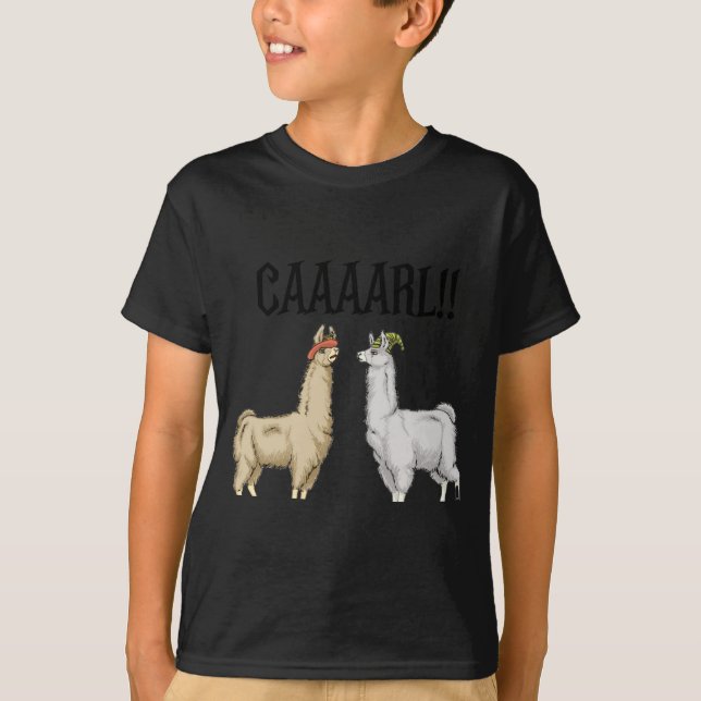 Llamas With Hats Carl  T-Shirt (Front)