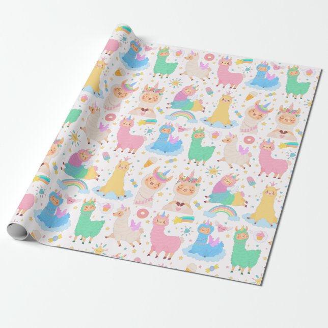 Llamas Wrapping Paper (Unrolled)