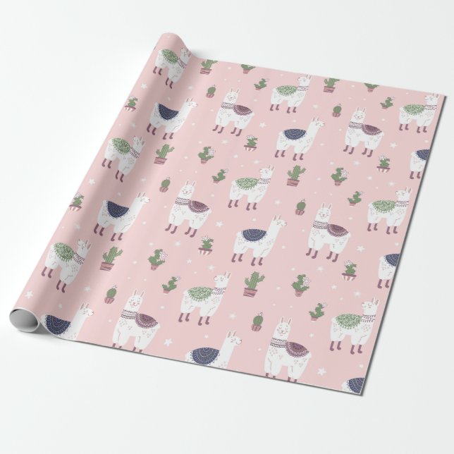 Llamas Wrapping Paper (Unrolled)