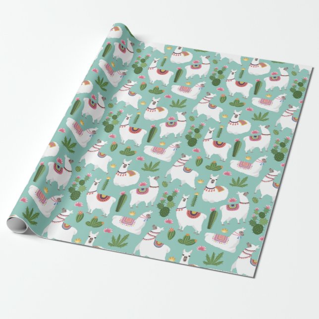 Llamas Wrapping Paper (Unrolled)
