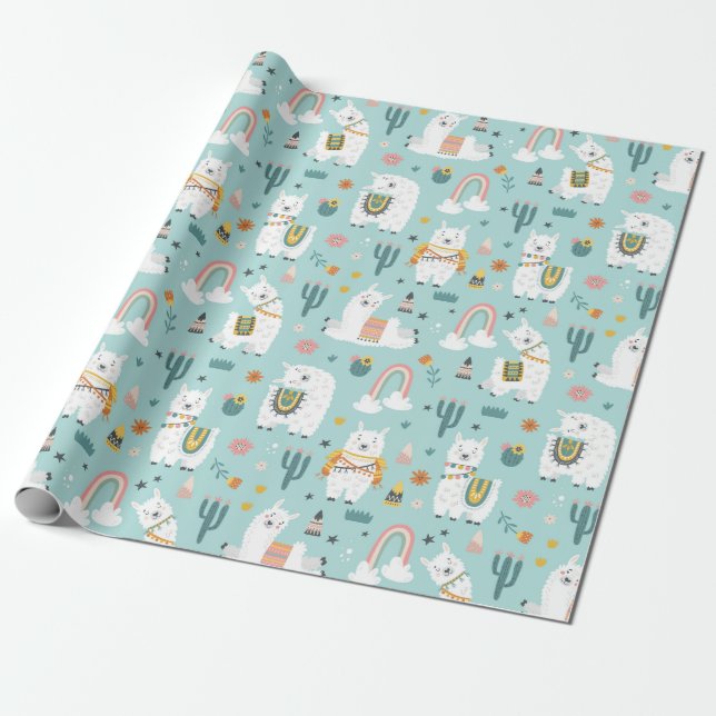 Llamas Wrapping Paper (Unrolled)
