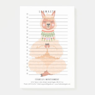 Llamaste   Funny Llama Personalized Post-it Notes