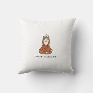 "Llamaste - stay calm and fluffy" Throw Pillow