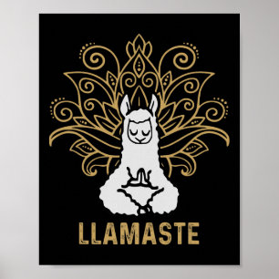 Llamaste Yoga Gift For Men Women Kids Lover Llama Poster