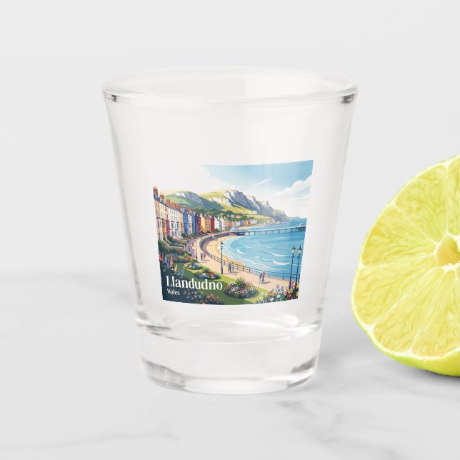Llandudno Wales Shot Glass (Front)