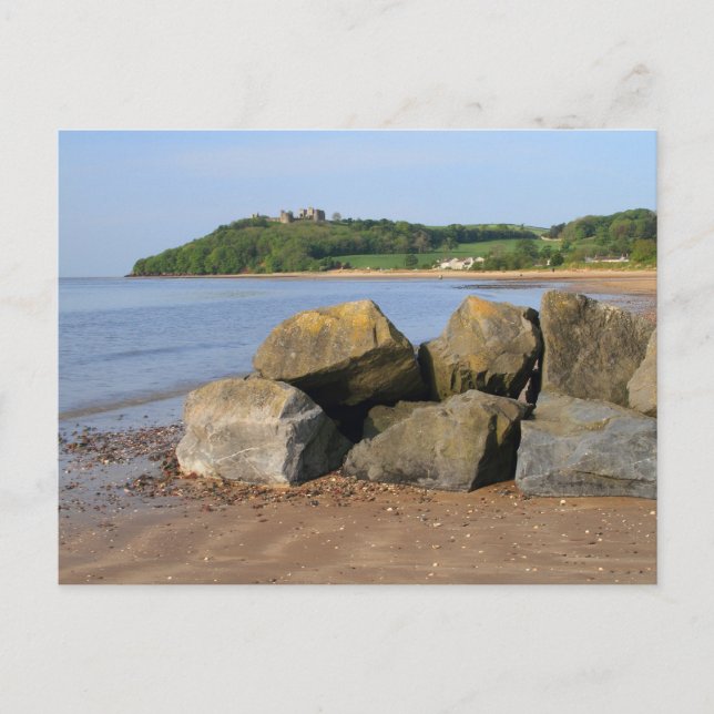 Llansteffan Castle and Beach Postcards (Front)
