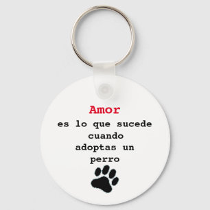 LLavero adoptar un perro Keychain