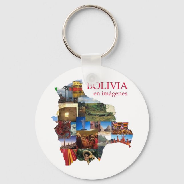 Llavero Bolivia en imagenes Keychain (Front)