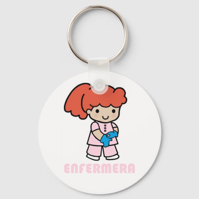 Llavero de enfermera con guantes keychain (Front)