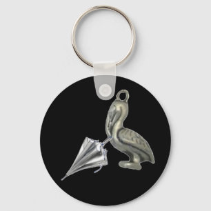 Llavero de pelícano con paragüas keychain
