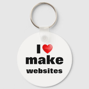Llavero I love make websites Keychain