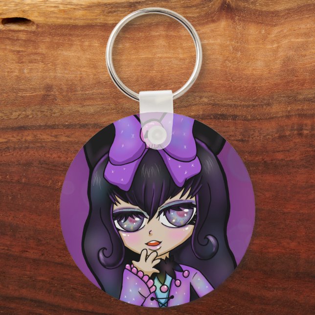 Llavero Kuromi fanart Keychain (Back)
