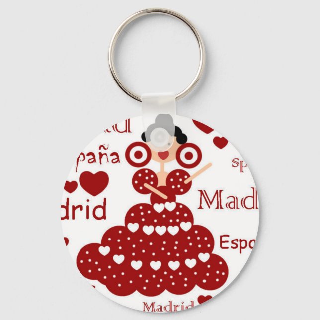 Llavero Madrid Spain Keychain (Front)