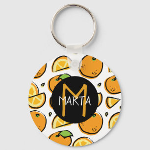 Llavero Naranjas - Tutti Frutti - ¡Con tu nombre! Keychain