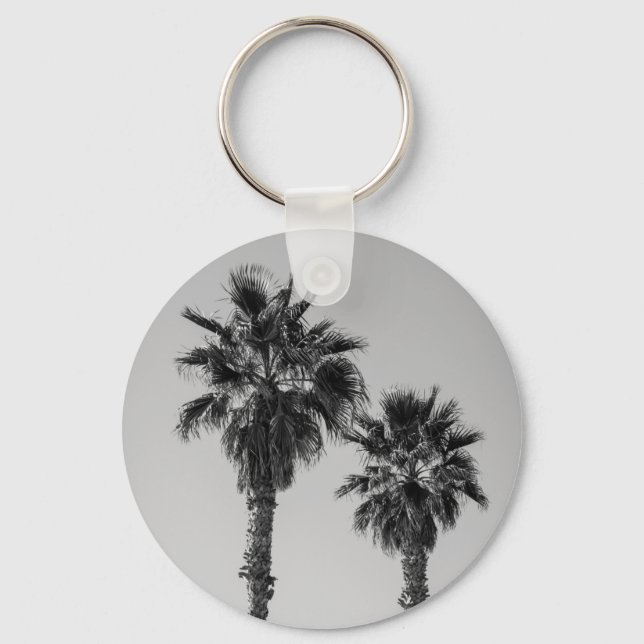 Llavero redondo Palm trees Keychain (Front)