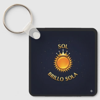Llavero Tipo Chapa con Logo Sol Brillo Sola | Acce Keychain