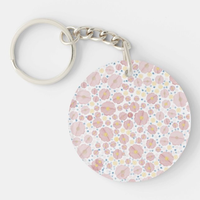 Llavero with fun floral pattern keychain (Front)