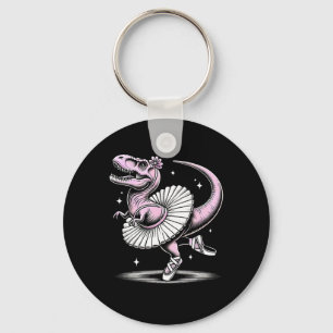 Llet Dancing T-rex In Tutu And Slippers  Keychain