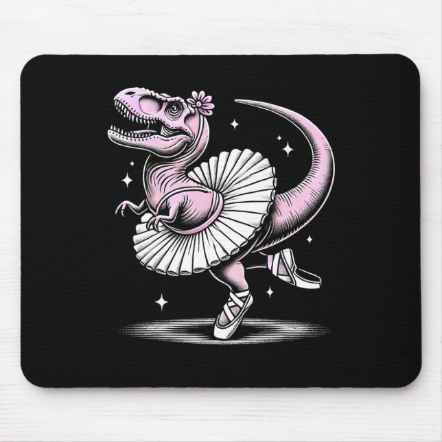 Llet Dancing T-rex In Tutu And Slippers  Mouse Pad (Front)