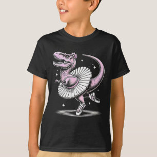 Llet Dancing T-rex In Tutu And Slippers  T-Shirt