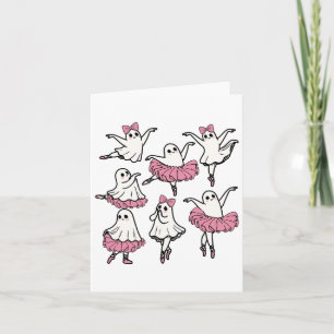 Llet Ghost Dancer Cute Boo Dancing Halloween  Card