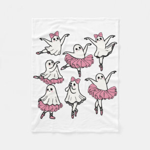 Llet Ghost Dancer Cute Boo Dancing Halloween  Fleece Blanket